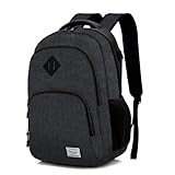 MoFut Rucksack Herren & Damen, Reiserucksack, Laptop Rucksack viele Fächer mit 15,6' Laptopfach, Wasserdichter Handgepäck Rucksack, Backpack für Studenten, Büroangestellte, Reisen Wandern (Schwarz)