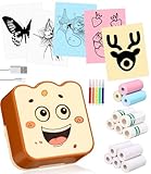 SOBEAU Mini Drucker,Taschendrucker,Mobiler Fotodrucker,Wireless Fotodrucker Thermodrucker mit 13 Rollen Druckerpapie und 5 Buntstifte,Smartphone Bluetooth Drucker für Notizen, Journal