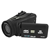 CFTGIW 4K-Ultra-HD-Videokamera, 64-MP-Standbilder, 18-facher Digitalzoom, Webcam-Funktion, Externes Mikrofon, HD-Multimedia-Schnittstelle für YouTube