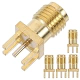TIDTALEO 5Stücke Sma Koaxialstecker Vertikal Weiblich Adapter für Vielseitig Einsetzbar Einfache Installation Hohe Langlebigkeit