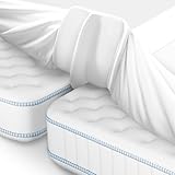 HOMCA Liebesbrücke für Matratzen mit Spannbettlaken 200x200cm, Matratzenkeil Ritzenfüller Matratzenbrücke, Verbindung zweier Einzelmatratzen zu einem Doppelbett, Bettbrücke - 30cm Tiefe Tasche