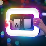 RGB Fotografie-Licht Handy-Videoleuchte mit 48 FX-Modi, 8000mAh Akku, Bluetooth & Handyhalter, 2500K-8500K Farbtemperatur
