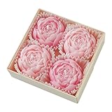 Rosa Rosenkerzen-Set – 4 Stück Florale, Duftende Aromatherapie-Wachslichter | Romantische Dekoration, Kerzenauswahl, Valentinstag, Brautparty, Party, Geeignet Für Verschiedene Anlässe
