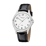 Regent Herren Analog Quarz Uhr mit Leder Armband 11110754