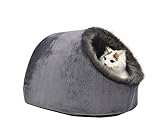 VERTAST Katze kleine Hund gemütliche Bett Haustiere Iglu Bett kuschelhöhle für Katzen, Kissen waschbar