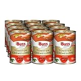 Buss Tomatencreme-Suppe - Besonders cremige Tomatensuppe verfeinert mit Sahne - 12 x 400 g