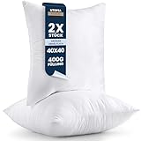 Utopia Bedding 2er Set Kissenfüllung 40 x 40 cm, Innenkissen Füllkissen Kopfkissen Sofakissen (Weiß)