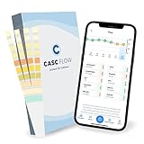 CASC Flow | Urin Teststreifen mit App - 10 Indikatoren - 4 x Urinteststreifen pro Set - Keto Sticks Urin, Ketone Messgerät, PH Wert Teststreifen Urin, Blasenentzündung Teststreifen