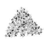 Mipcase 100 Stück Dekorativer Hängekopf aus Schaumstoff Top-Hut-Ornament weihnachtskleiderbügel Kappen Weihnachtskugelkappe Weihnachtsbaum-Dekorationskappe Plastik Silver