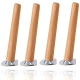 Möbelbeine aus Holz, modernes konisches Design aus der Mitte des Jahrhunderts, mit M8-Gewinde, ideal für Couchtisch, 4 Stück