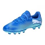 PUMA Future 7 Play FG/AG Jr Soccer Shoe, Hyperlink Blue-Mint White, 33 EU