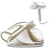 Philips Dampfbügel-Set - Dampfbügelstation GC9642/60 PerfectCare Elite Silence, 2400 W + Philips Dampfglätter STH3020/10, faltbar inkl. Aufbewahrungstasche