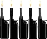 Komfort Feuerzeug 5er Pack – Ergonomisch - Barrierefrei - Seniorengerecht– Nachfüllbare Piezo Gasanzünder mit Leichtbedienung – SCHWARZ – Für Kerzen, Grill & Outdoor