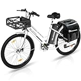 EVERCROSS Elektrofahrräder Erwachsene, 26 Zoll E-Bike - 250W Motor, 36V 12AH Akku, 15/20/25 KM/H, 120KG Max. Belastung, Mountainbike Elektrofahrrad für Frauen Männer