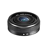 Panasonic H-H014A LUMIX G Festbrennweiten 14 mm F2.5 II ASPH. Objektiv (Pancake Objektiv, Filtergröße 46 mm, Bildwinkel 75°) schwarz