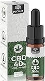 DELVINA CBD Öl 40% Vollspektrum Gold - BIO MCT-Öl - Premium Hanföl Tropfen mit 40 Prozent Cannabidiol, Deutsche Qualitätsmarke, laborgeprüft, zertifiziert - 4000 mg CBD Hanfextrakt - 10ml