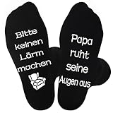 Jeasona Herrensocken 43-46 rutschfeste Baumwolle Geburtstagsgeschenke, Papa schwarz ruht, 43-46, Schwarzer Vater ruht sich, 43-46