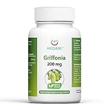 Griffonia – 180 Kapseln 5P Griffonia 200mg Bester Vitalstoff in Premium-Qualität Aminosäure Tagesdosis von nur einer Kapsel ganze sechs Monate Griffonia, eine deutsch-afrikanische Schwarzbohne