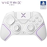 PDP Victrix Pro BFG drahtlos Gaming Controller for Playstation 5 / PS5, PS4, PC, Modular Gamepad, Remappable Buttons, Customizable Triggers/Paddles/D-Pad, PC App White