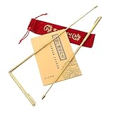 MAGICLULU 1 Set Lineal Bronze Gong Wünschelruten Chinesische Wünschelrute Geisterjagd Ausrüstung Wünschelrute Chinesisches Goldenes Tuch