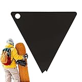 Snowboard-Dreieck-Wachsschaber, langlebiges Dreieck-Tuning-Wachsset, Snowboard-Ski-Acryl-Schaber-Werkzeug, Entfernen von extra gekühltem Snowboard-Wachs, Tuning-Ausrüstung für breite Ski, Outdoor-Spor