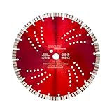 GVHAKG Diamant Trennscheibe 350 mm, Turbo Diamantscheibe für Beton Stahlbeton Stein mit 15 mm Segment (350x25.4 mm)