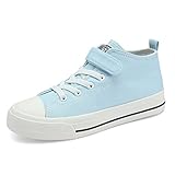 Casbeam Jungen Blau Turnschuhe Kinder Blau Canvas Schuhe Mädchen Blau Lightweight Casual Walking Canvas Schuhe Little Kid 33 EU