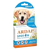ARDAP Spot On für Hunde über 25kg - Natürlicher Wirkstoff - Zeckenmittel für Hunde, Zeckenschutz Hund, Flohmittel Hund - 3 Tuben je 4ml - Bis zu 12 Wochen nachhaltiger Langzeitschutz (PT19)