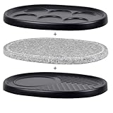 Syntrox Germany 3er Platten-Set für Raclette Jura | Grillplatten | Steinplatte, einfache Reinigung, Raclettezubehör, Naturstein, Erweiterungsset, langlebig