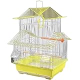 UYHBCNQD Mittlerer Vogelkäfig, Eisen-Vogelträger, Flugvogelkäfig mit Griff, Reiseträgerkäfig, Vogelvoliere, Papageienkäfig, tragbarer Wellensittichkäfig