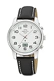 Master Time Funk Quarz Herren Uhr Analog mit digitalem Datum mit Leder Armband MTGA-10814-12L