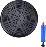 Ballsitzkissen, Balancekissen, Ballsitzkissen mit Pumpe, Orthopädisches Sitzballkissen, Luftkissen, Sitzkissen, Bürostuhl, Balance Kissen für Core, Yoga, Schwarz, 33cm
