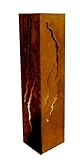 Rostige Blumensäule mit Rissen - Große Dekosäule - Höhe 100cm / Breite 30cm - Metall/Edelrost/Rost - Rostsäule/Metallsäule/Gartensäule