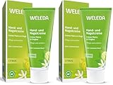 WELEDA Bio Handcreme Citrus - 2in1 Naturkosmetik Handpflege/Nagelpflege Creme für trockene Hände & brüchige Nägel, Nachhaltige Unisex Feuchtigkeitscreme mit Zitrone & Litsea Cubeba Duft (1x50ml)