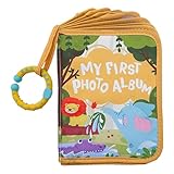 Babyalbum – Babyalbum mit Platz für 17 Fotos à 10 x 15 cm, Andenken mit sicherem Spiegel, Löwenmotiv, Heimdekoration für Mama