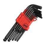 Jiujuda9 13 Stück Innensechskantschlüssel Set, 1,27-10mm Innensechskant Schlüssel Sechskantschlüssel Set mit Kugelkopf Schlüsselsat for Möbeln Handwerker Fahrradwerkzeug Sets