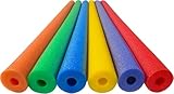 6er-Pack Schwimmnudel für Kinder & Erwachsene - Lange Schaumstoff Poolnudel - 6 Farben zur Auswahl - Schwimmhilfe Strand & Wasserspiele - Wasserspielzeug - Wassernudel (type1, 6)