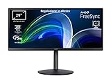 Acer CB292CUbmiipruzx FreeSync 29' IPS Full HD Display 75Hz 1ms 21:9 HDMI 2.0 DP 1.4 USB 3.1 Type-C USB 3.0 integrierte Lautsprecher Höhenverstellung HDMI-Kabel, DP, Ty. pe-C, USB3.0, Schwarz