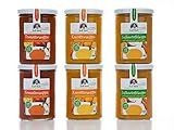 Ralf Moll® Fastensuppen | 6x380ml Bio-Suppen im Glas | Abnehmen mit Suppe Intervallfasten Fastenkur Souping | Tomate Karotte Süßkartoffel