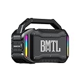 xdobo BMTL Job Tragbarer Bluetooth-Lautsprecher Wasserdicht: IPX7 Computer-Lautsprecher Kabellos mit RGB-Lichtern für Zuhause/Outdoor/Party/Strand/Geburtstagsgeschenk (Schwarz)