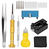 OFFCUP Uhrmacherwerkzeug Set Uhr Batteriewechsel Werkzeug, Uhrenwerkzeug Set Uhr Reparatur mit Uhrenarmband Schraubendreher, Stiftausdrücker für Uhrarmband Uhrenöffner Federstegwerkzeug