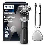Philips Shaver Series 5000X - Elektrorasierer für Nass- und Trockenrasur, Skin Protect Technologie, flexibler 360-Grad-Scherkopf, Aufladen in 1 Std./5 Min Schnellladung (Modell X5004/00)