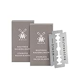 MÜHLE 20er Pack Rasierklingen für alle gängigen Modelle der Sicherheitsrasierer und Rasierhobel - rostfreier Stahl