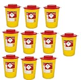 10 x Kanülenabwurfbehälter von carmesin.com Safe-Box 2,2 Ltr.