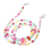ZUNOXAZ Beaded Phone Chain Handgelenkband Leichtes Kunststoff Handy Halsband Umhängeband für Smartphone Zubehör Schlüsselband Charm
