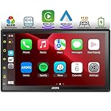 ATOTO F7XE Eingebaute DAB/DAB+ Armaturenbrett-Einbau-Videogeräte, Wireless CarPlay & Kabelloses Android Auto, 7-Zoll-QLED-Touchscreen, Mirror Link, Bluetooth, HD LRV, Schnell-Ladung, F7G2B7XED