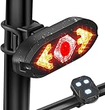 Fahrrad Blinker mit Fernbedienung LINISME Fahrrad Hecklicht Wasserdichtes Fahrradrücklicht mit 120db Horn USB Wiederaufladbares Ultrahelles Sicherheitswarnrad Rücklicht ​für die Nacht