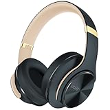 DOQAUS Bluetooth Kopfhörer Over Ear, Bis zu 90 Std Kabellose Kopfhörer mit 3 EQ-Modi, HiFi Stereo Faltbare Headset mit Mikrofon, weiche Ohrpolster für Reisen/Büro/Handy/PC/Laptops (Asphaltgrau)