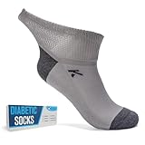 KWUKOTY 3 Paar Diabetiker Socken mit gepolsteter Sohle, nicht einschnürend, nahtlos für Herren und Damen