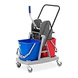 ulsonix UNICLEAN TWO34 Reinigungswagen 2 Eimer 2 x 17 L Putzwagen Reinigungswagen mit Presse Putzwagen mit Presse Putzwagen professionell